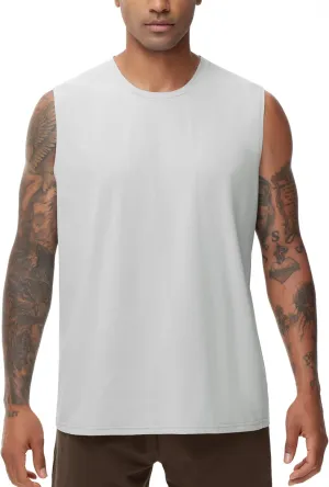THE GYM PEOPLE Men's Workout Tank Top UPF 50  Sleeveless Quick Dry Athletic Shirts Casual Running Muscle Shirts