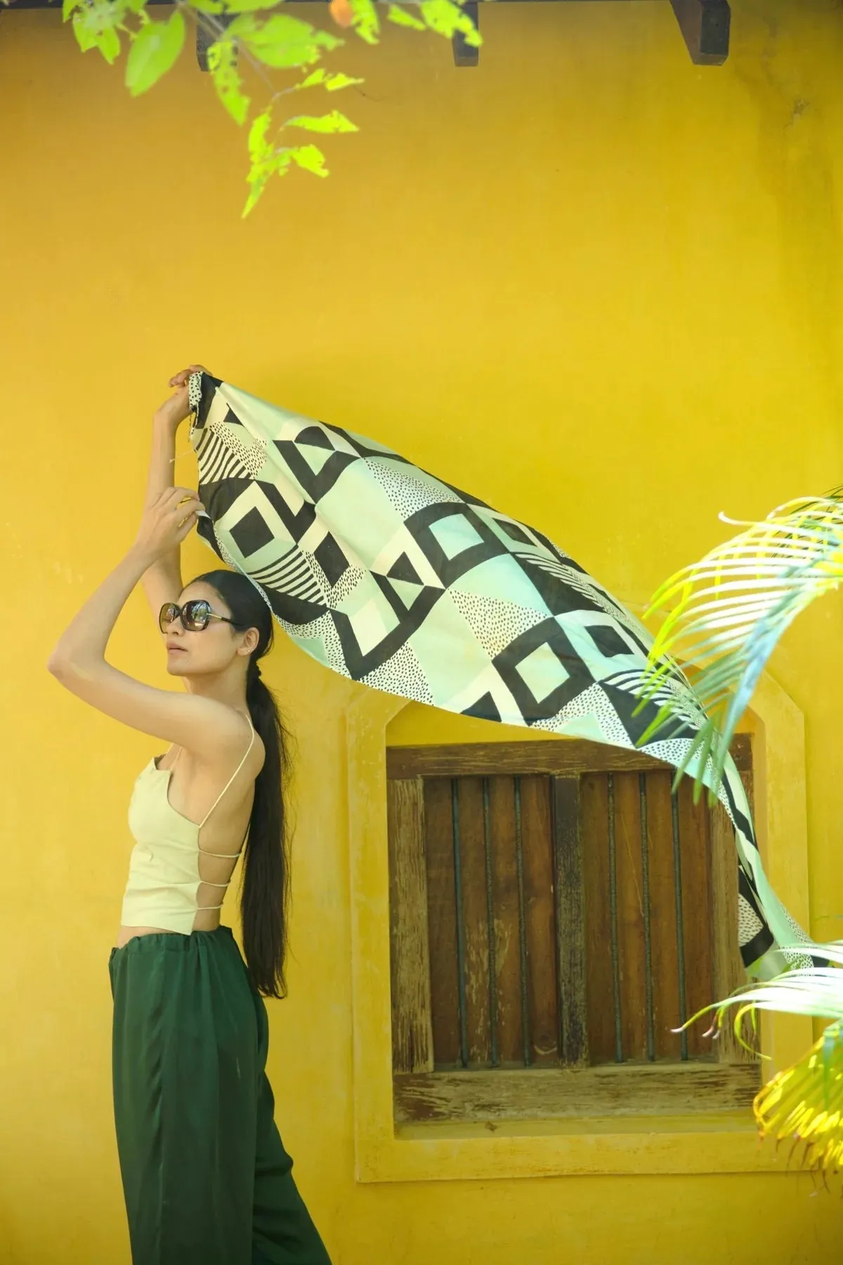 The 'Quadrilateral' Eri Silk Scarf
