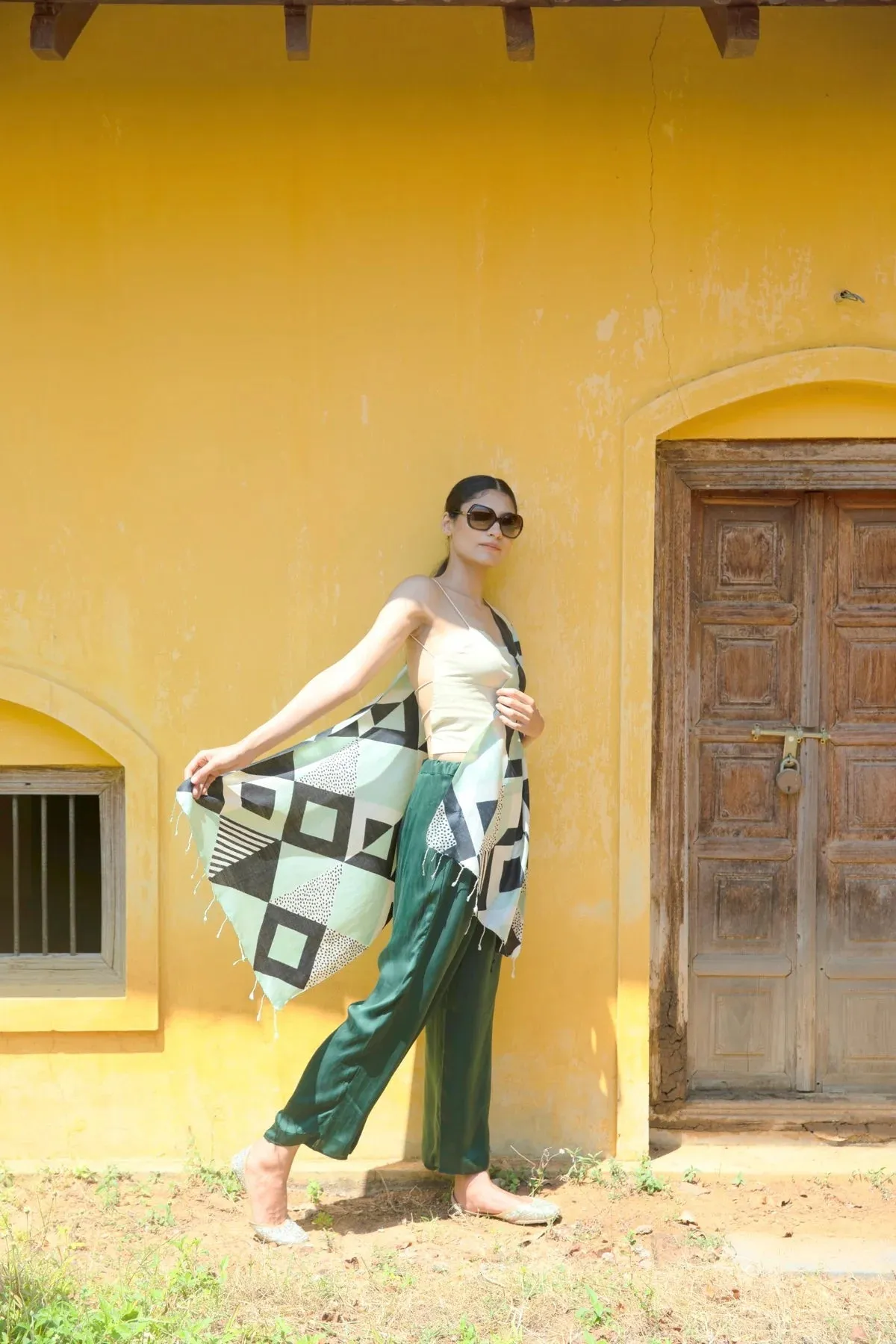 The 'Quadrilateral' Eri Silk Scarf