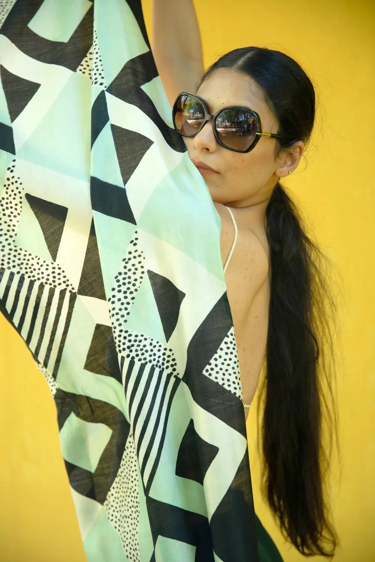 The 'Quadrilateral' Eri Silk Scarf