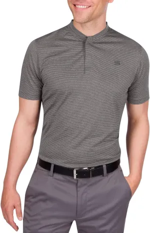 Three Sixty Six Men's Short Sleeve Collarless Golf Polo - Lightweight, Moisture-Wicking, Quick Dry, Stretch Fabric