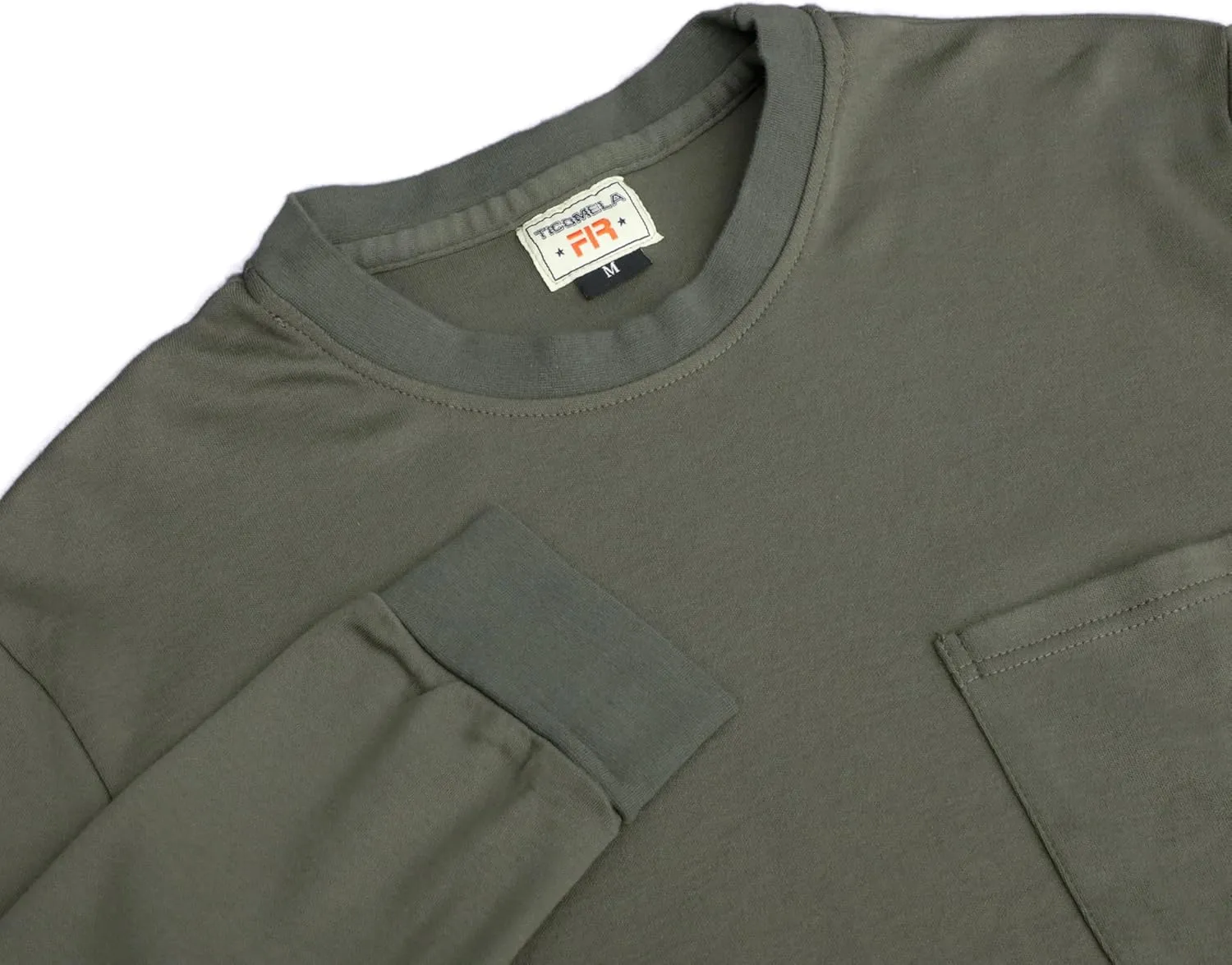 TICOMELA FR Shirts for Men Flame Resistant Shirt NFPA2112/CAT2 7oz Fire Retardant Men's Long Sleeve Henley Shirts