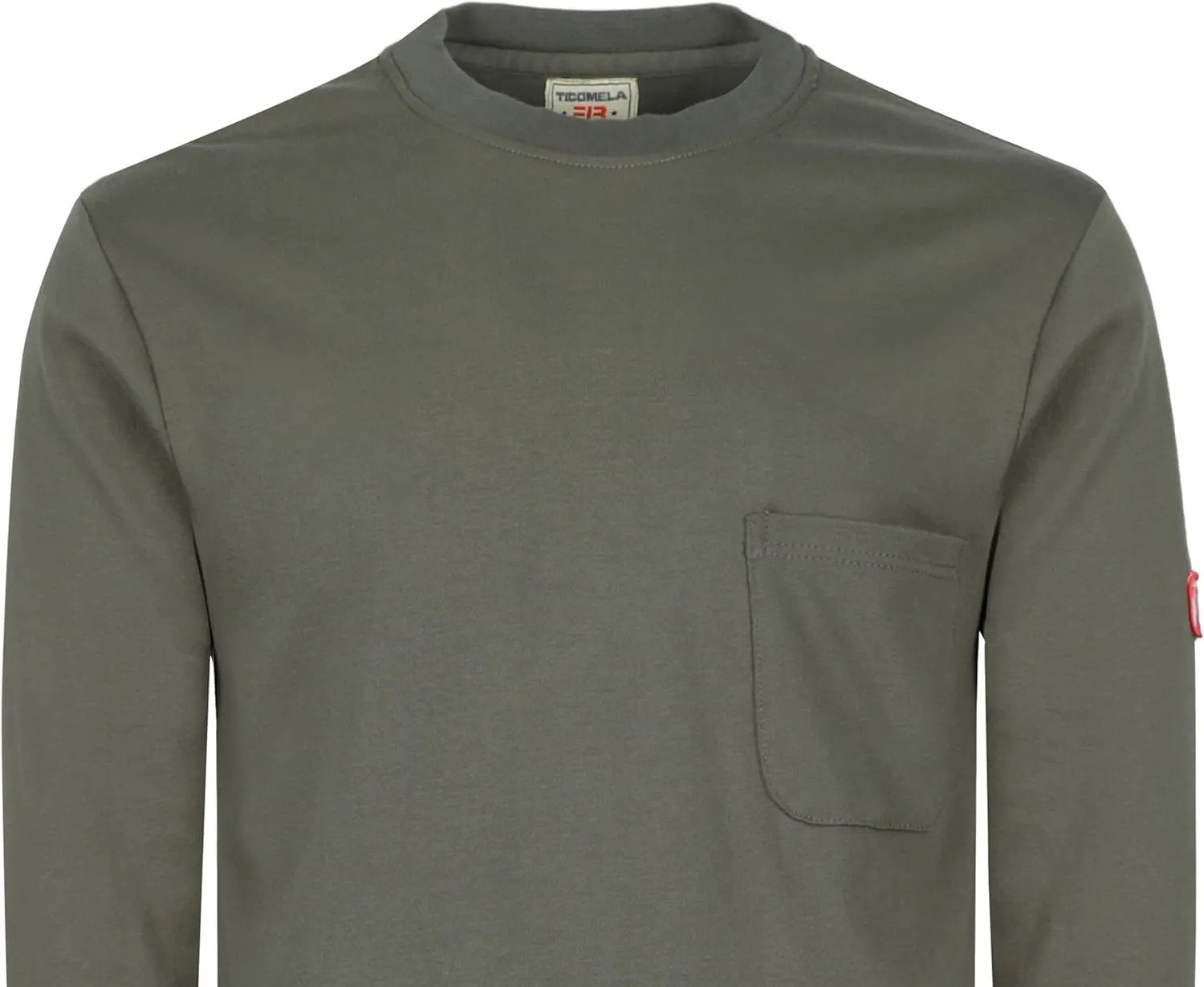 TICOMELA FR Shirts for Men Flame Resistant Shirt NFPA2112/CAT2 7oz Fire Retardant Men's Long Sleeve Henley Shirts