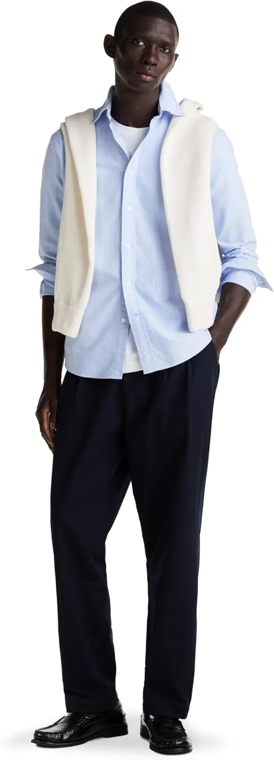 Tommy Hilfiger Long Sleeve Oxford Regular Fit, Men's Button Down Shirts, Also Available in Big and Tall
