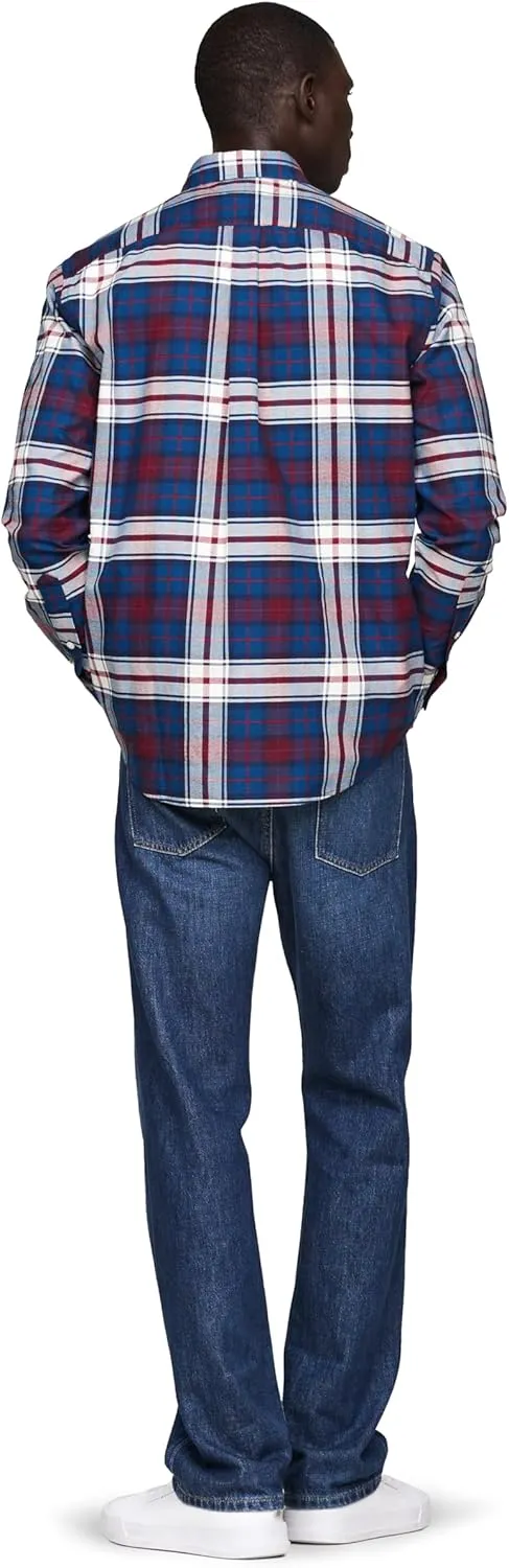 Tommy Hilfiger Long Sleeve Oxford Regular Fit, Men's Button Down Shirts, Also Available in Big and Tall