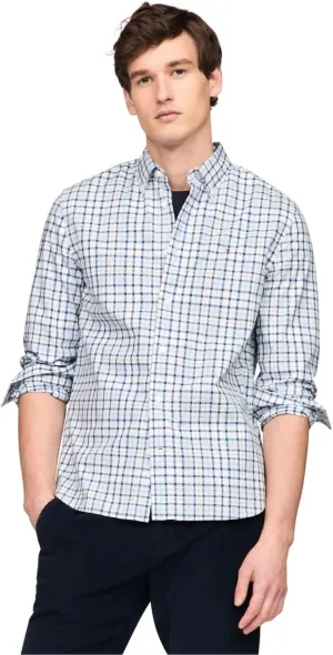 Tommy Hilfiger Long Sleeve Poplin Regular Fit, Men's Button Down Shirts, Also Available in Big and Tall