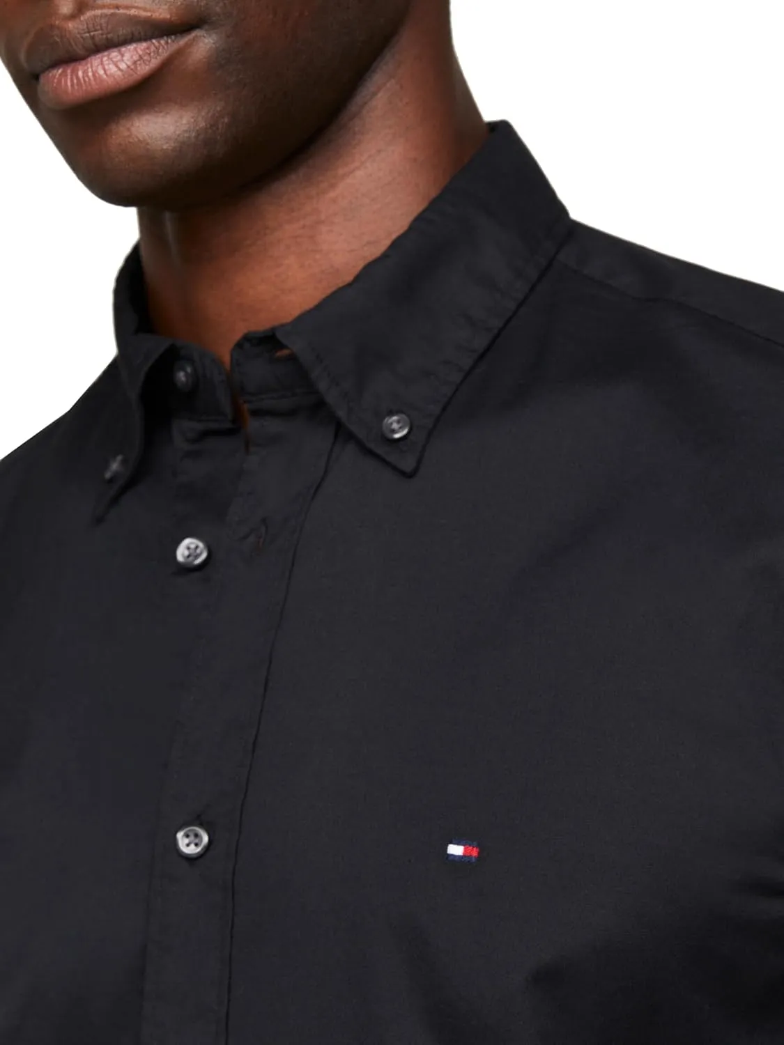 Tommy Hilfiger Long Sleeve Poplin Regular Fit, Men's Button Down Shirts, Also Available in Big and Tall