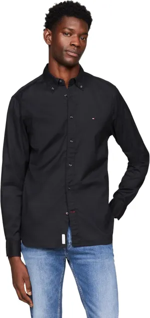 Tommy Hilfiger Long Sleeve Poplin Regular Fit, Men's Button Down Shirts, Also Available in Big and Tall