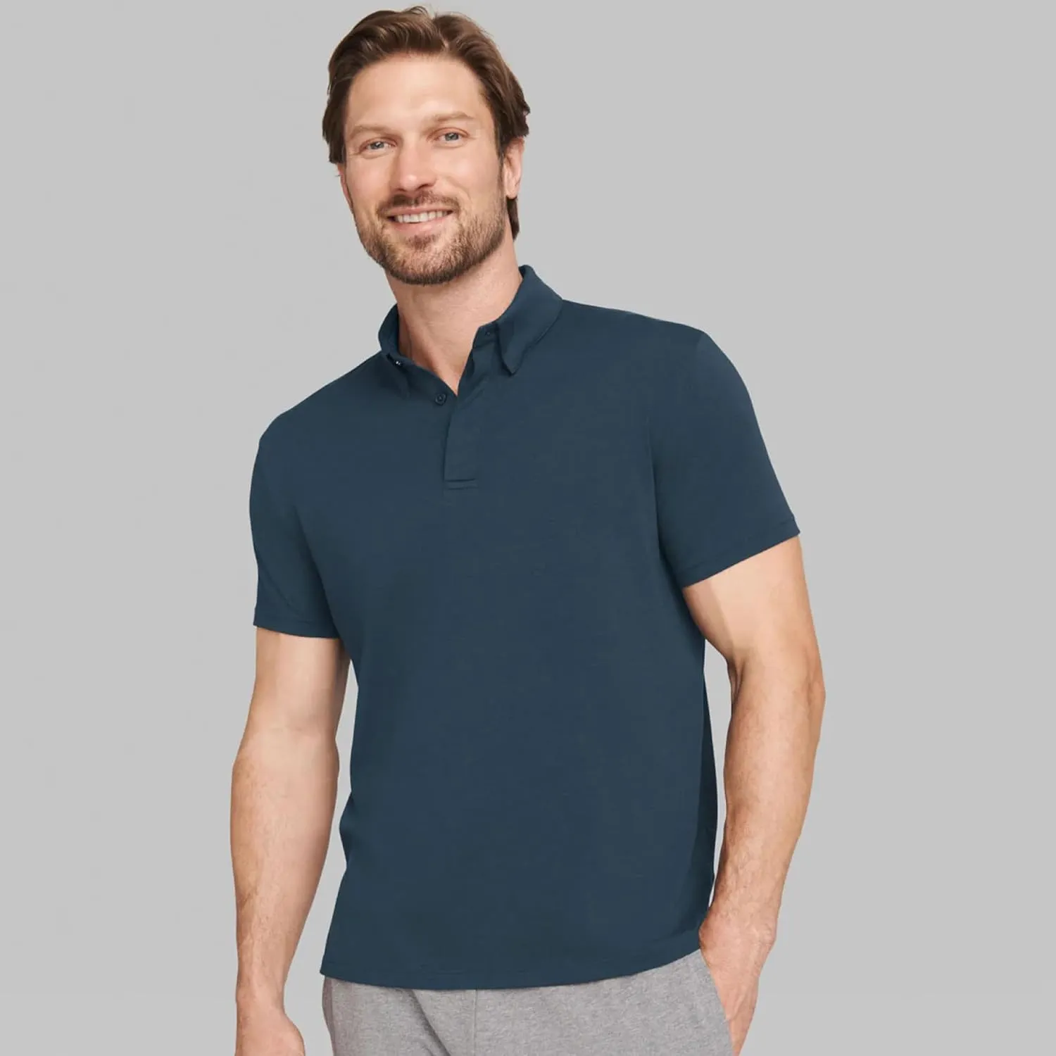 Tommy John Men's Second Skin Comfort Polo - Soft Short Sleeve Polo Shirt