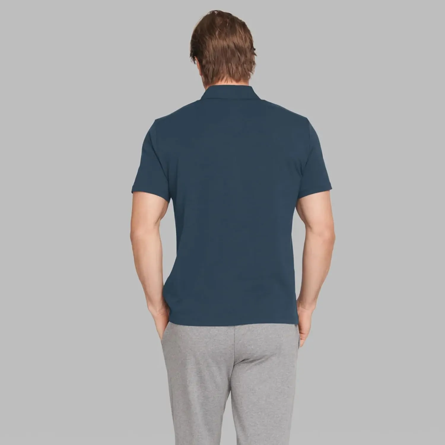 Tommy John Men's Second Skin Comfort Polo - Soft Short Sleeve Polo Shirt