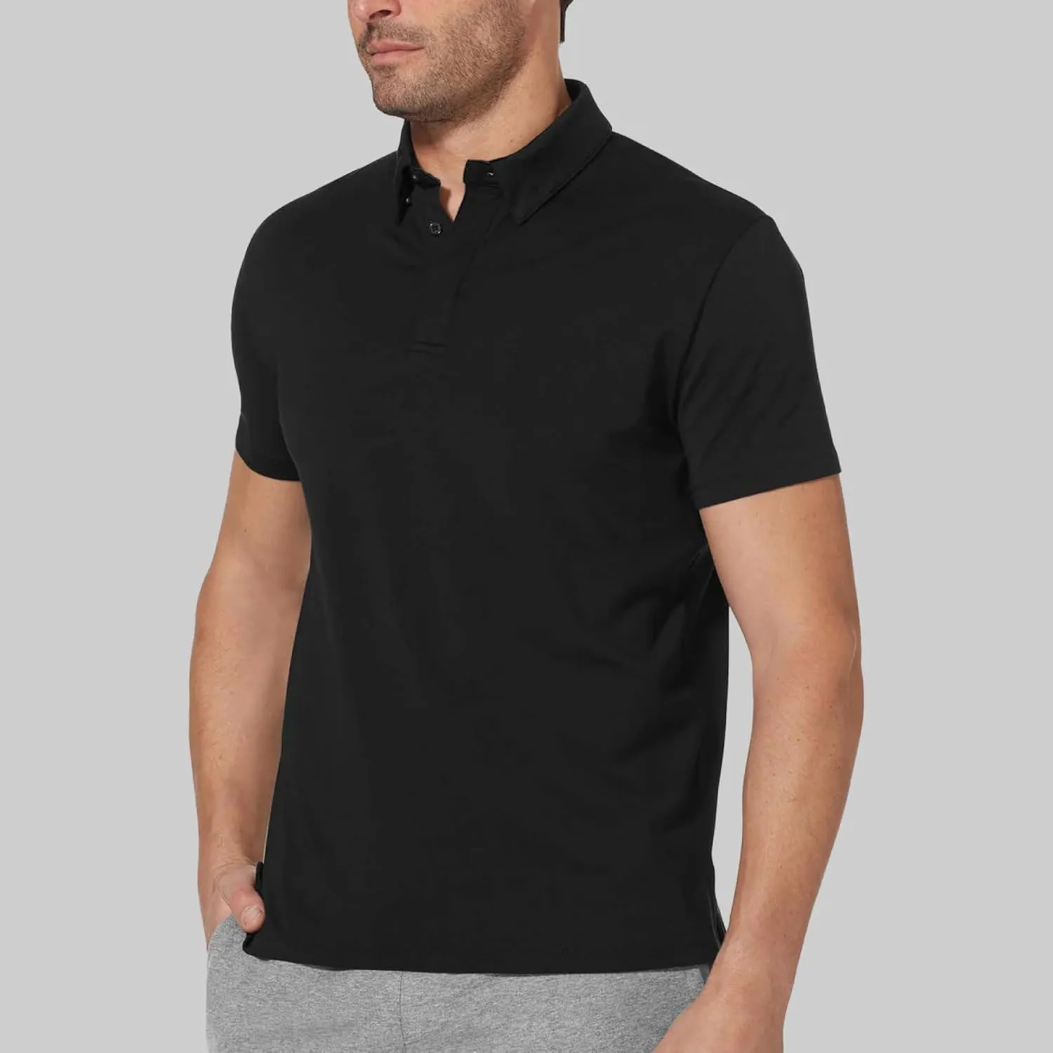 Tommy John Men's Second Skin Comfort Polo - Soft Short Sleeve Polo Shirt