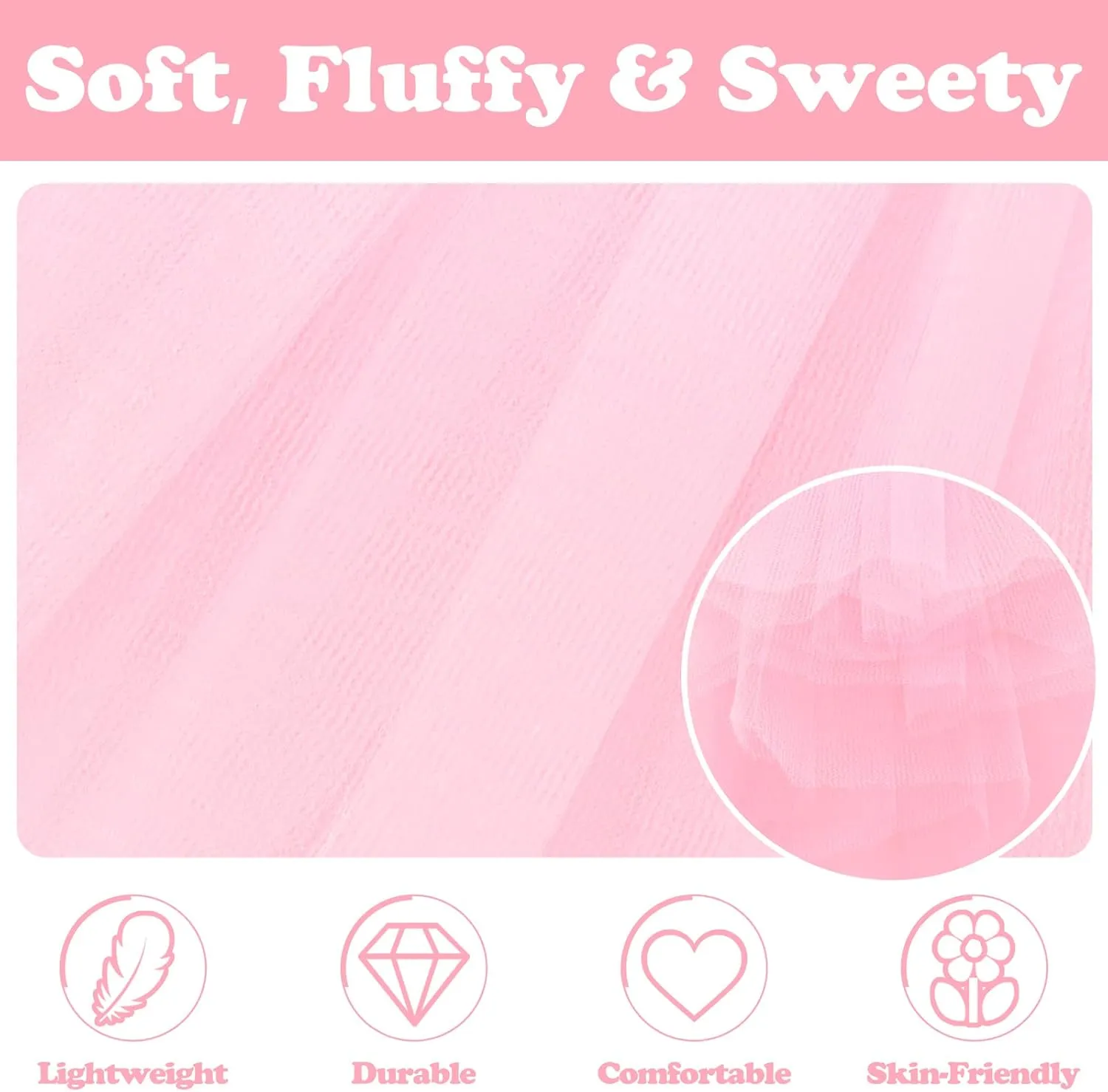 Tutus for Girls - 5 Layers Tulle Skirt for Toddlers, Babies, and Kids - Fluffy Ballet Tutu for Halloween and Infants