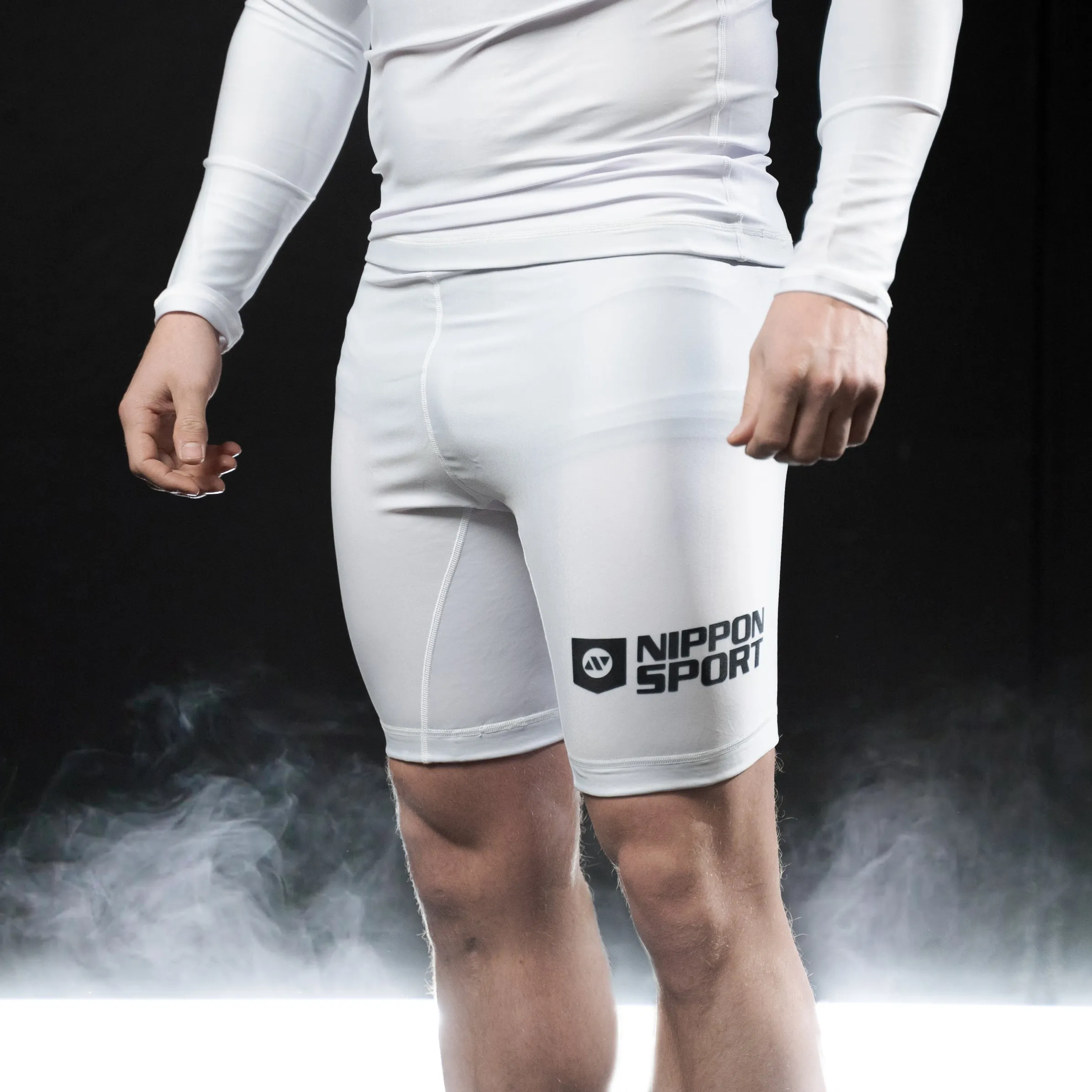 Vale Tudo Shorts - Nippon Sport - 'Half tights' - Hvid