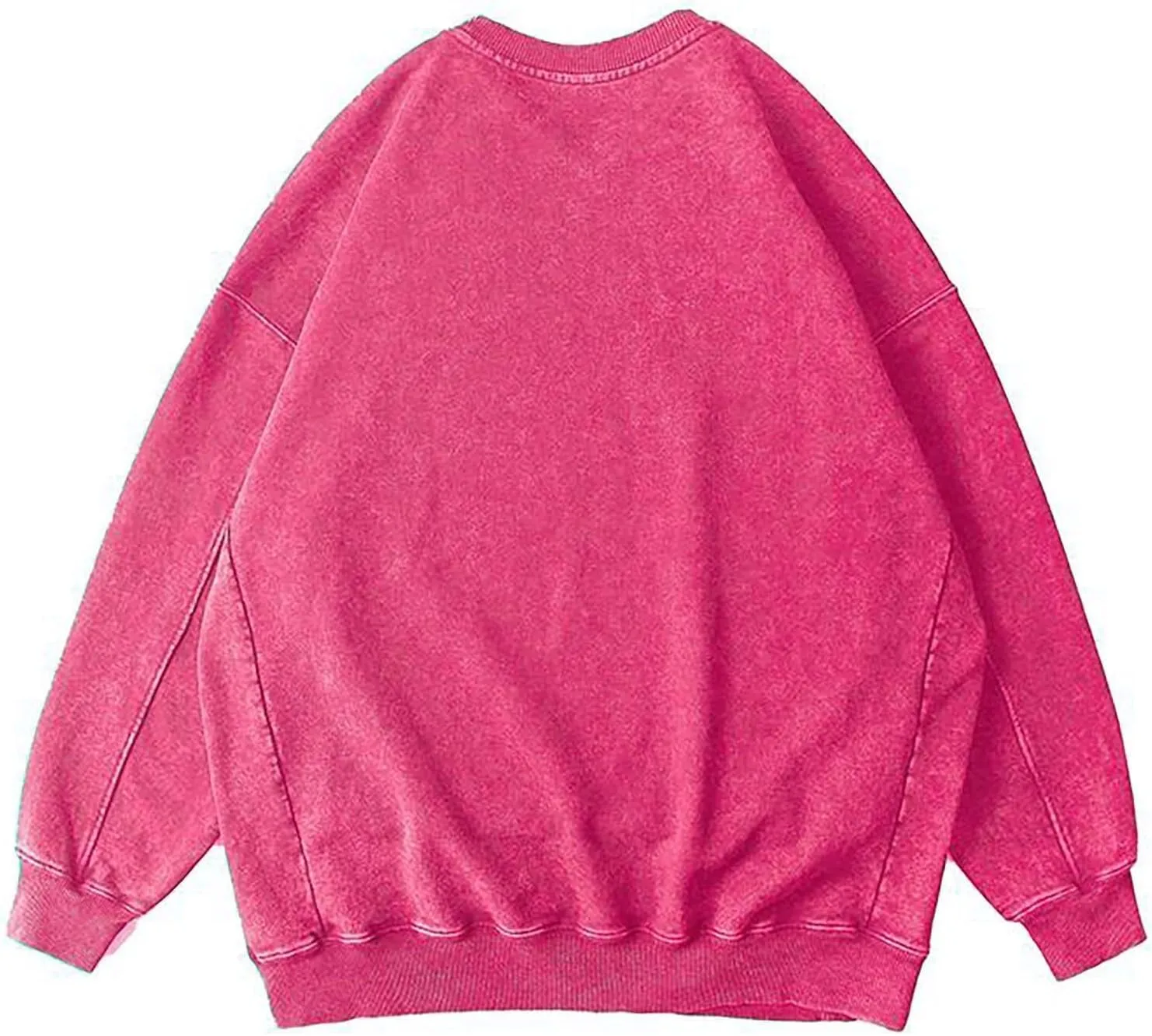 Vamtac Sweatshirt Oversized CrewNeck Long Sleeve Shirts Casual Sweatshirts Solid Wash Vintage Streetwear Tees With Pocket