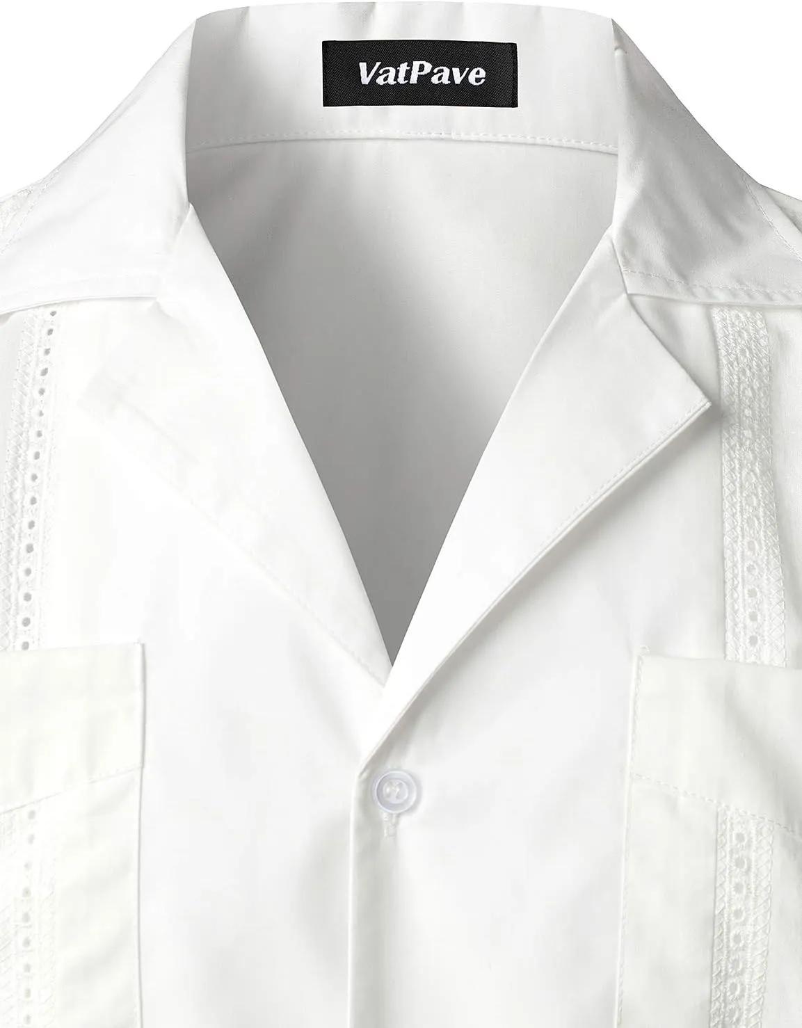 VATPAVE Mens Short Sleeve Button Down Cuban Guayabera Shirts