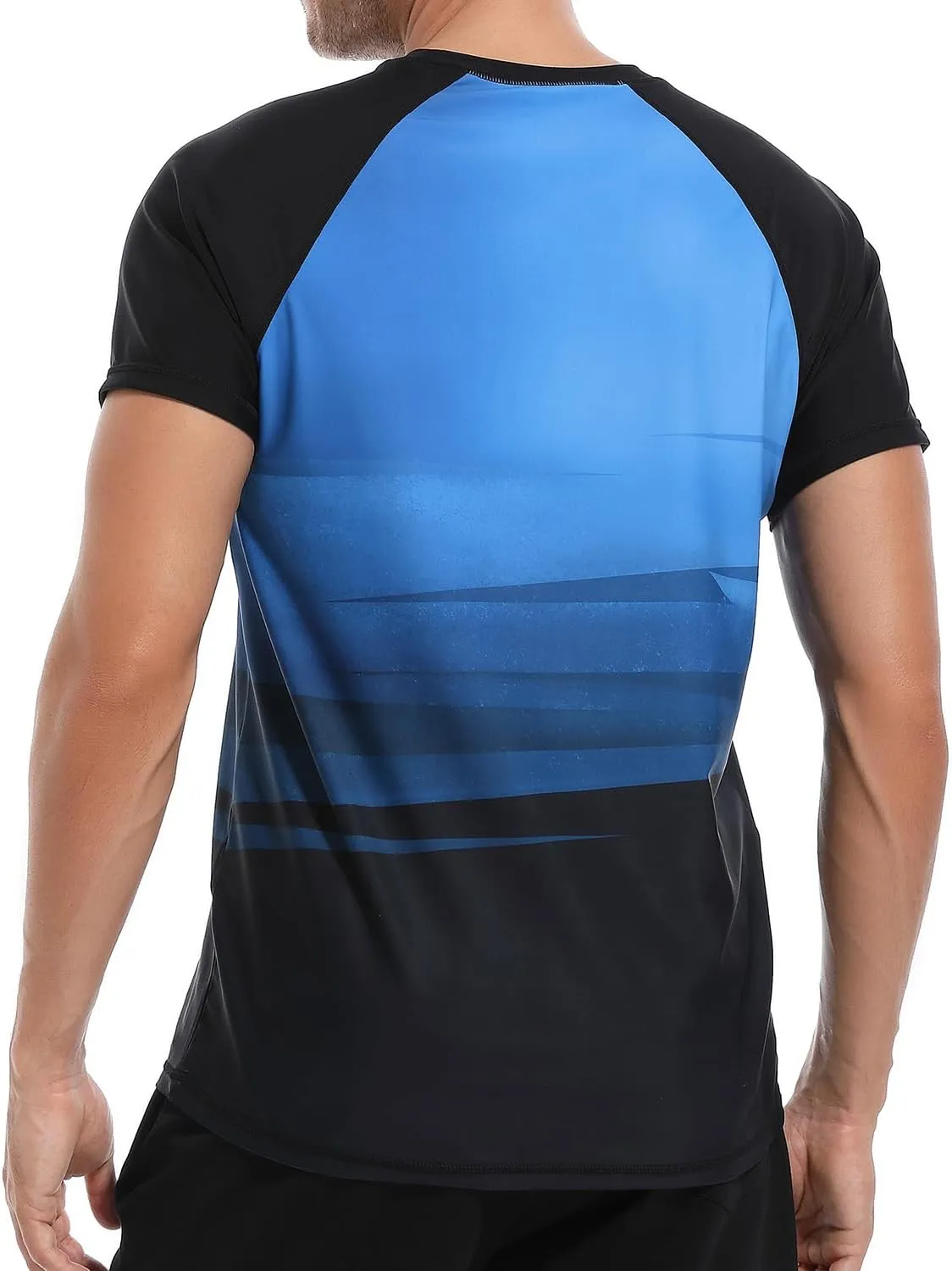 VAYAGER Men's Swim Shirts Rash Guard UPF 50  T Shirts Quick Dry Loose Fit Water Surfing Shirt