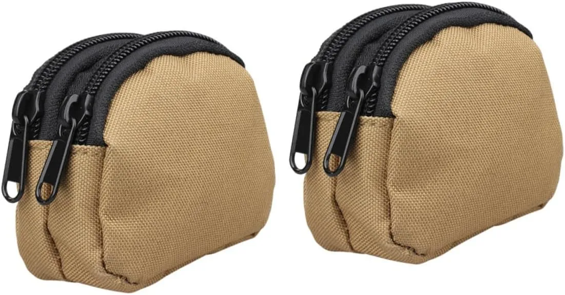 Versatile Mini Pouch Coin Bag Zipper Card Holder Key Storage Earphone Pocket Small Belt Pouch for Travel