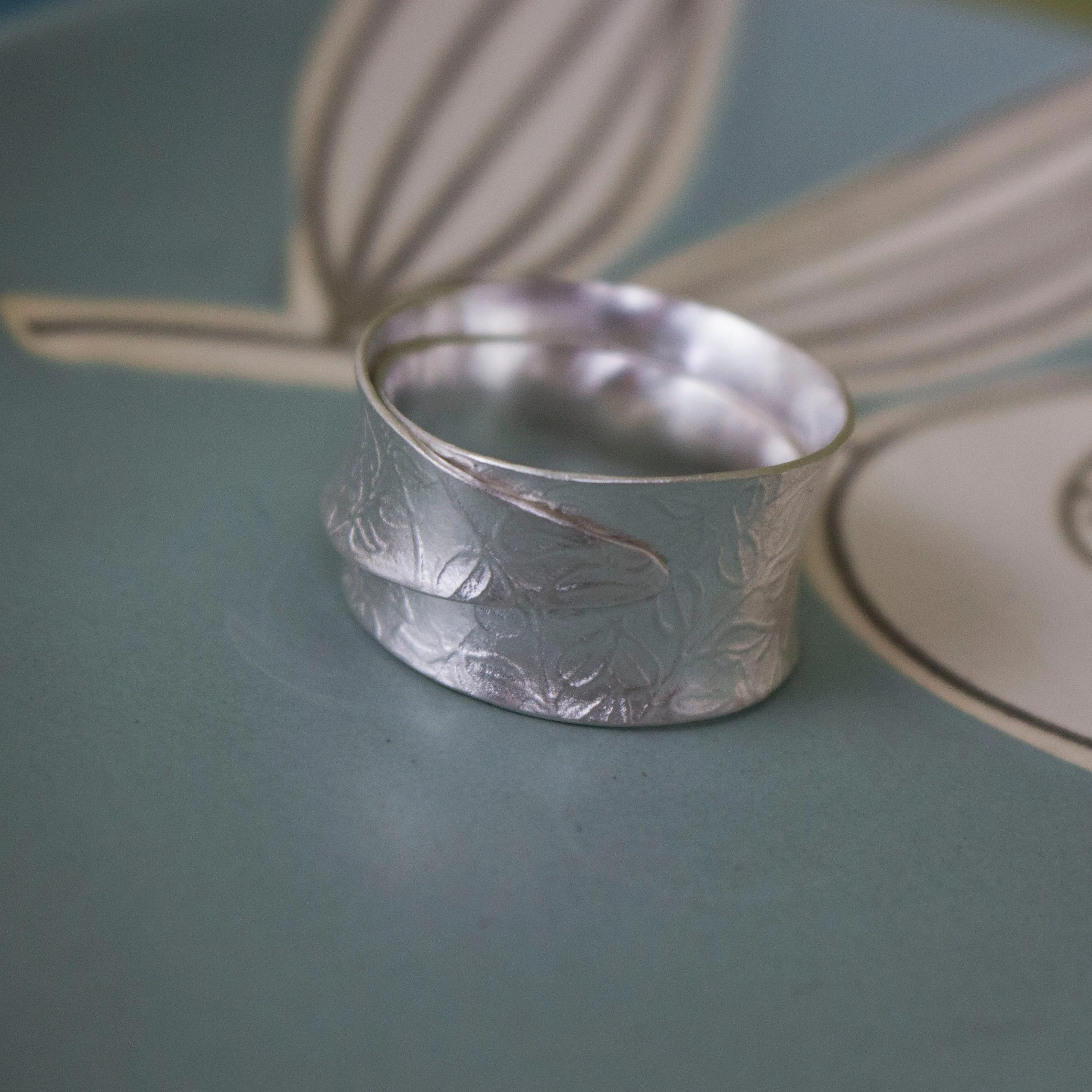 Watercolour Vines Wrapped Ring