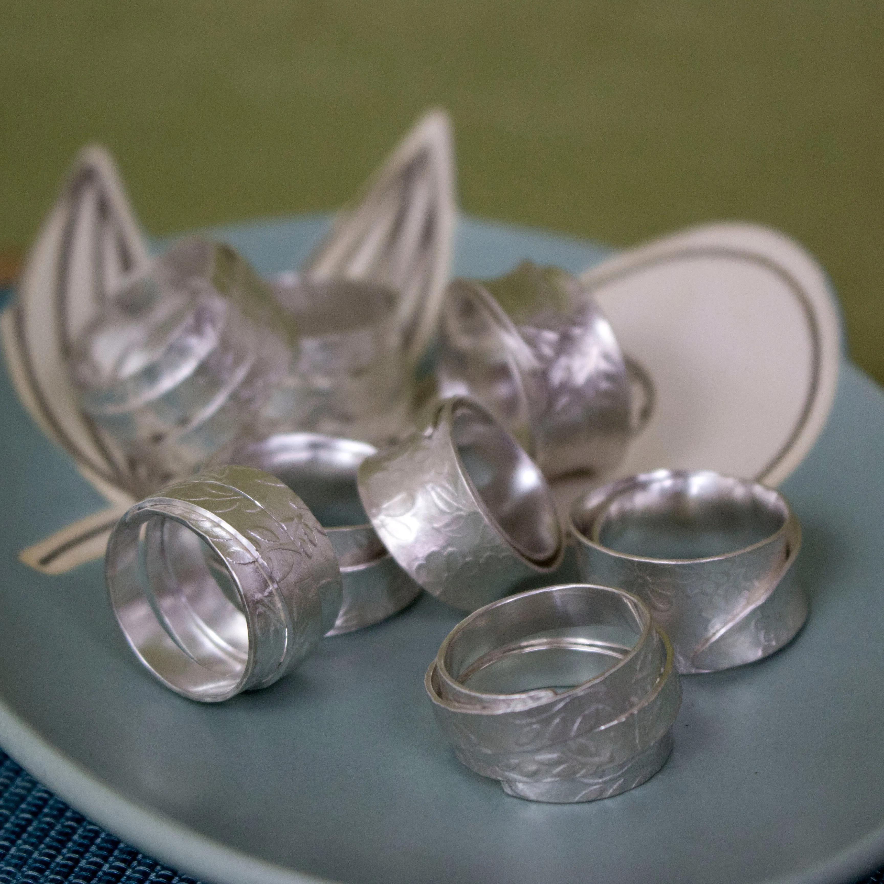 Watercolour Vines Wrapped Ring