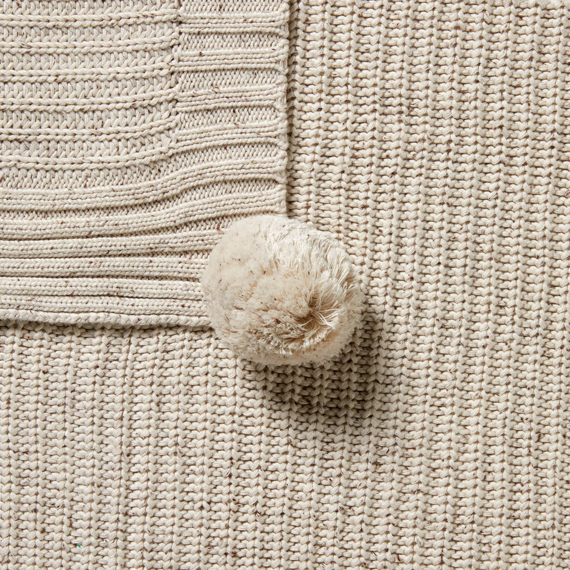 Wilson and Frenchy Organic Knitted Blanket - Cookie and Cream