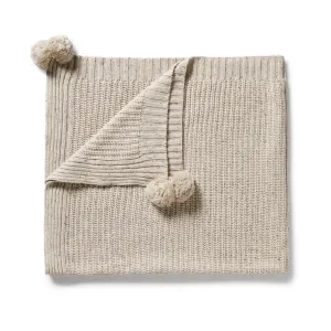 Wilson and Frenchy Organic Knitted Blanket - Cookie and Cream