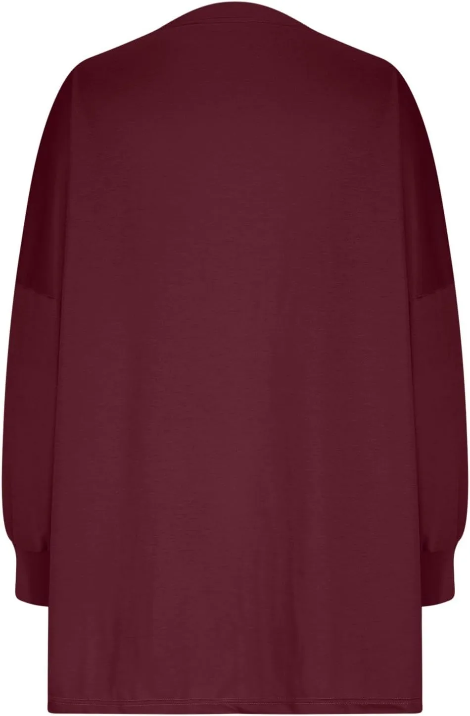 Wkishenl Oversized Long Sweatshirts for Women 2024 Casual Fall Shoulder Tops Loose Long Sleeve Crewneck Pullover Solid Dressy
