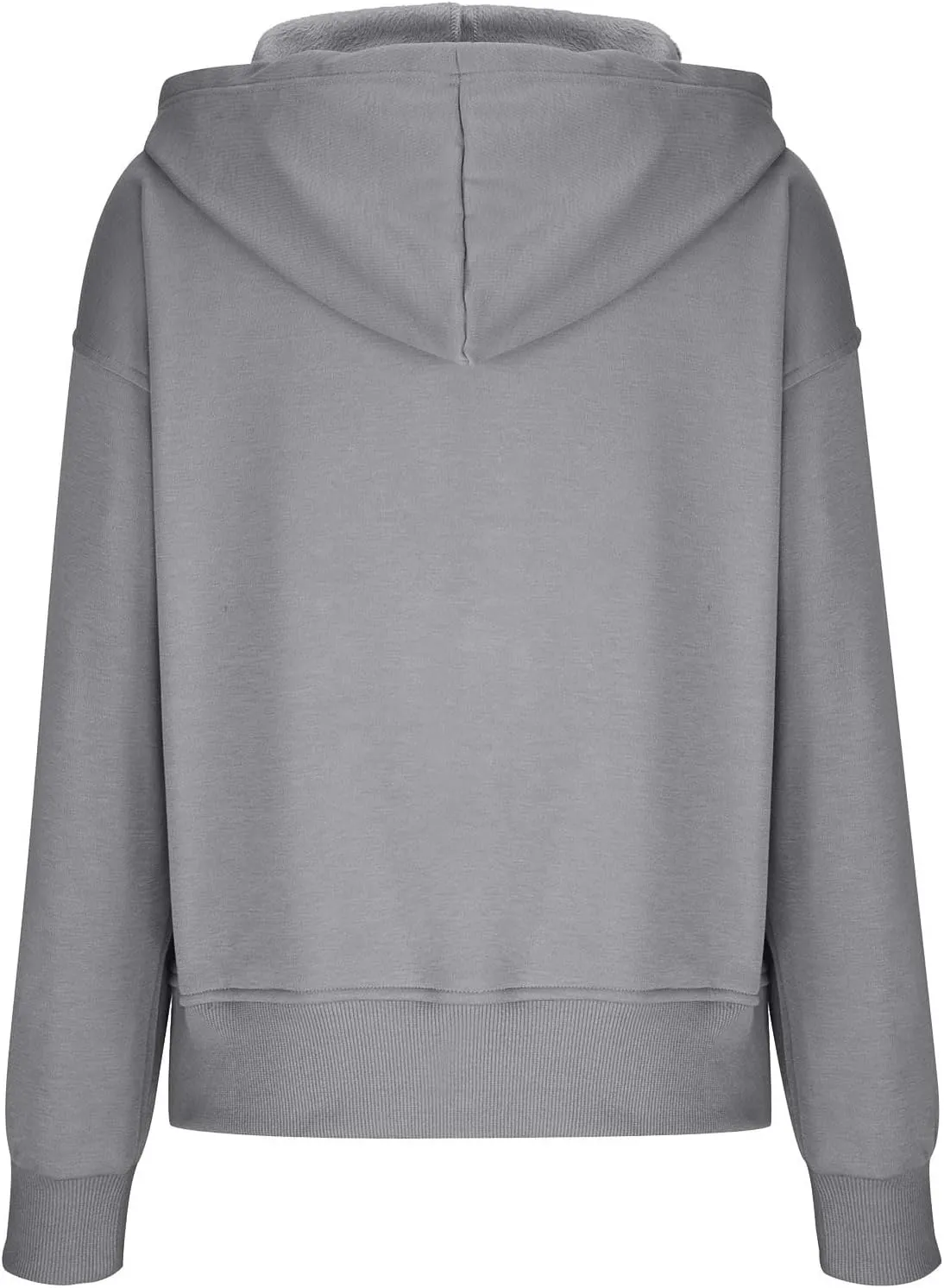 Women Hoodies Casual Long Sleeve Sweatshirt Solid Color Loose Pullover Tops 2023 Plus Size Fall Blouses Shirts