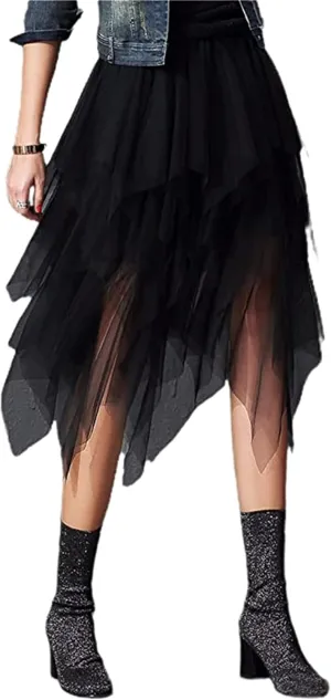Women Long Tulle Tutu Skirts for Party Wedding Ladies Cocktail Prom Cosplay Bandage Mesh Maxi Sexy Dress