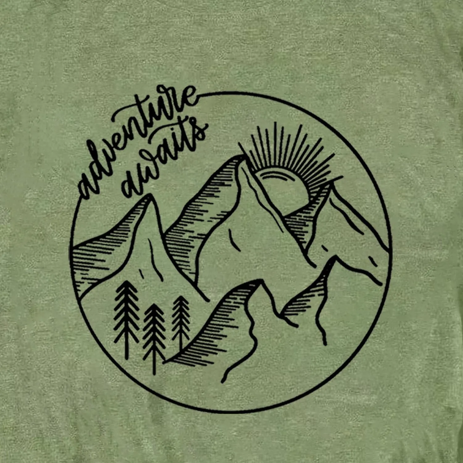 Women Mountain Shirts and So The Adventure Begins Tshirt Sunshine Moon Nature Pine Graphic Tees Heart Let's Go Find It Top