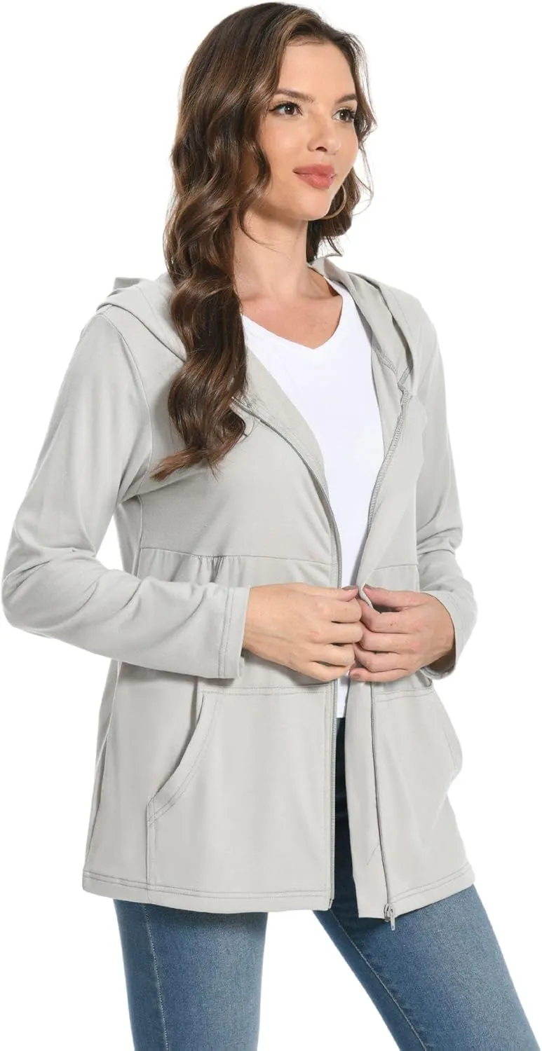 Women Post Mastectomy Shirts with Drain Pockets Nephrostomy Bag Breast Rotator Cuff Recovery Long Sleeve Zip Up Shirts