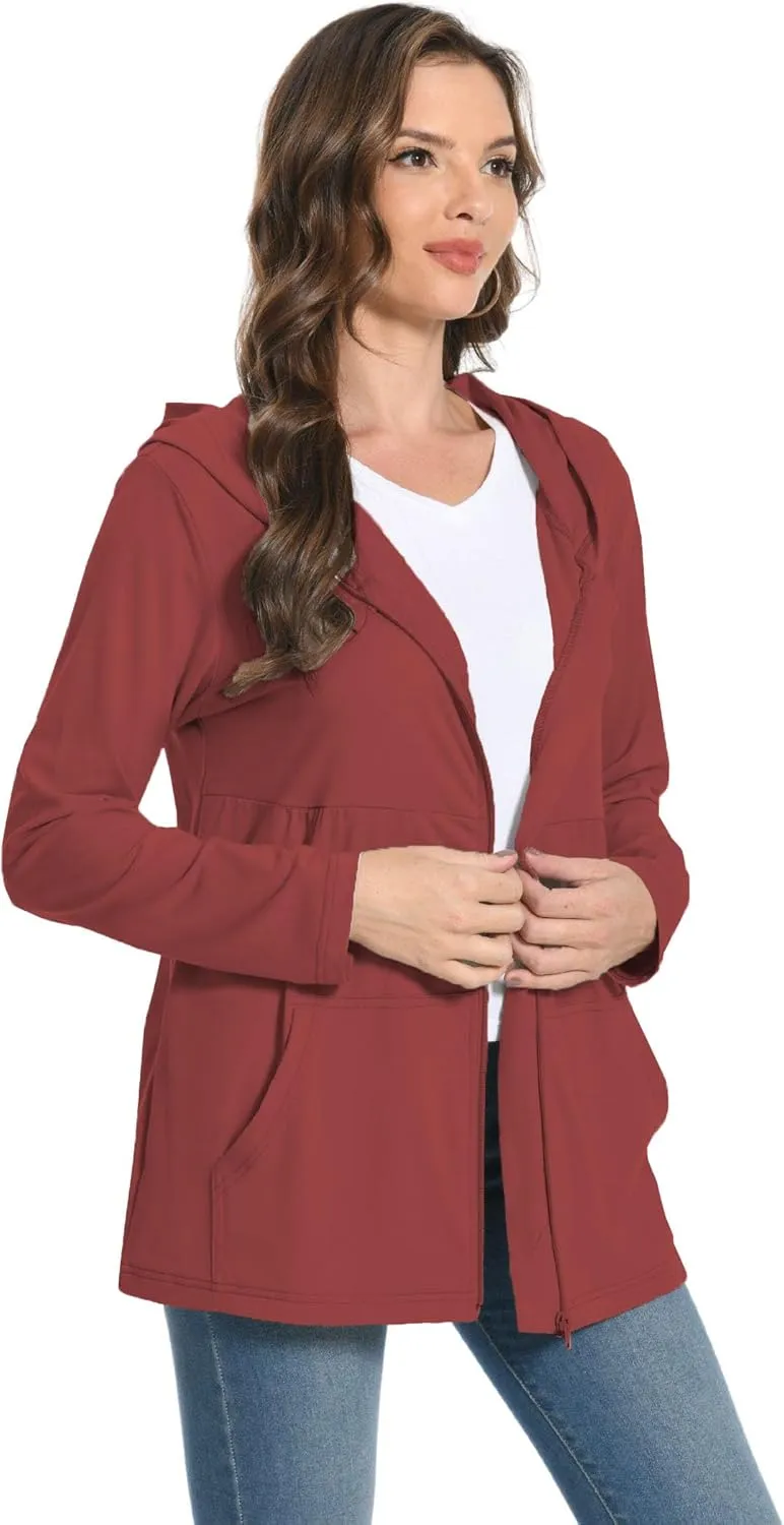 Women Post Mastectomy Shirts with Drain Pockets Nephrostomy Bag Breast Rotator Cuff Recovery Long Sleeve Zip Up Shirts