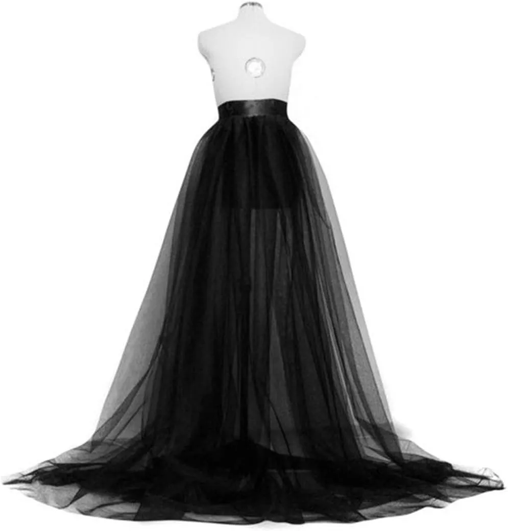 Women Tulle Tutu Long Skirts Wedding Party Cocktail Prom Bandage Mesh Maxi Dress