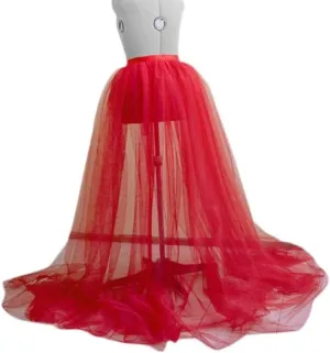 Women Tulle Tutu Long Skirts Wedding Party Cocktail Prom Bandage Mesh Maxi Dress