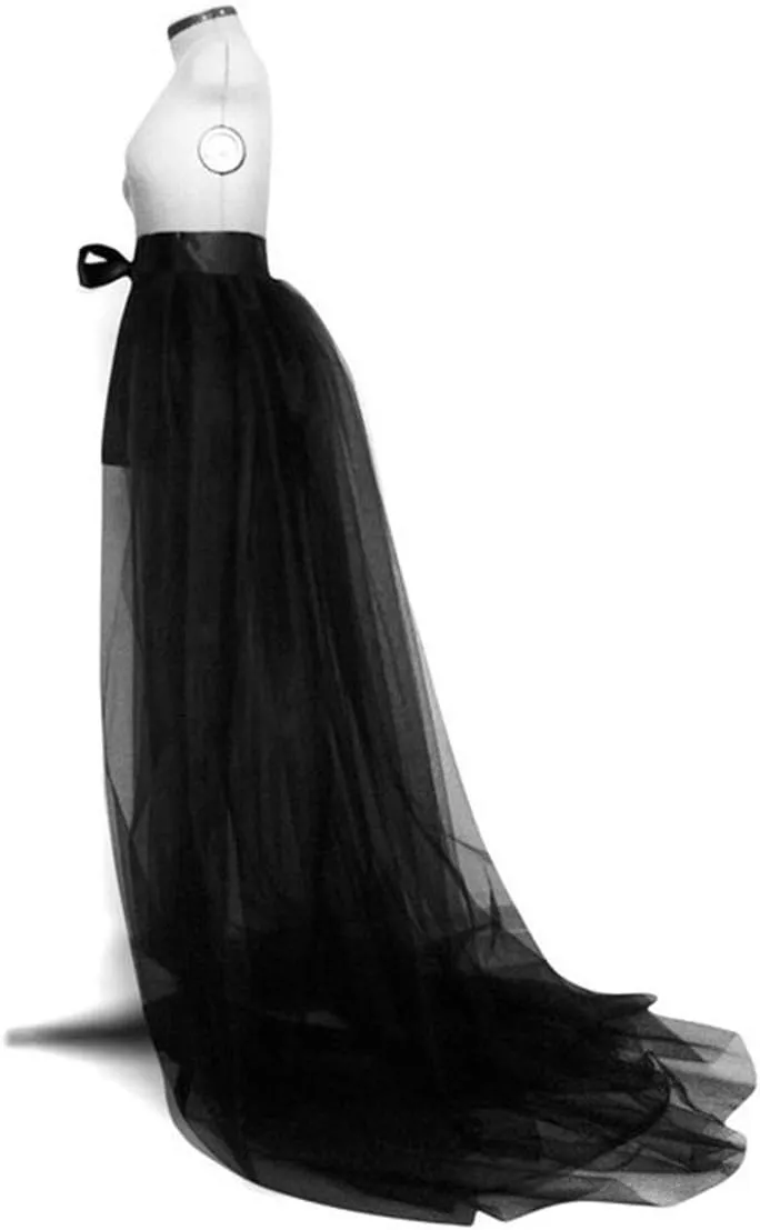 Women Tulle Tutu Long Skirts Wedding Party Cocktail Prom Bandage Mesh Maxi Dress