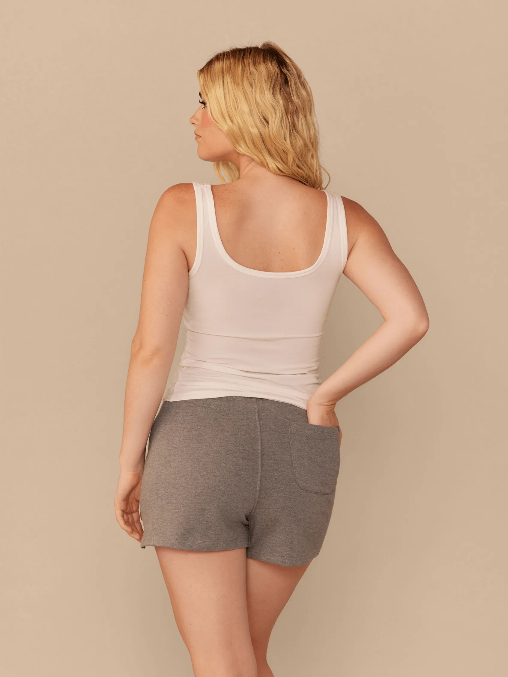 Women's French Terry Shorts | Heather Grey