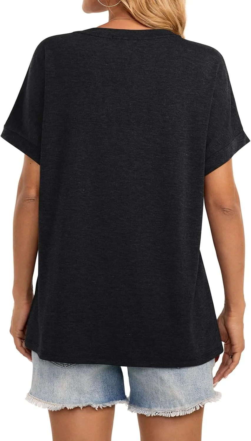 Womens Oversized T Shirts Short Sleeve Crewneck Loose Fit Tops Summer Outfits Clothes 2025