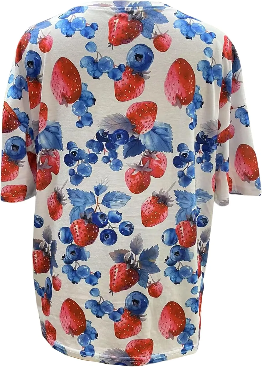 Womens Oversized T Shirts Strawberry Fruit Graphic Tees Summer Casual Loose Beach Vacation 2025 Clothes Tops
