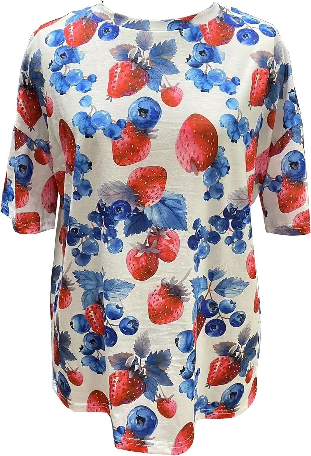 Womens Oversized T Shirts Strawberry Fruit Graphic Tees Summer Casual Loose Beach Vacation 2025 Clothes Tops