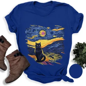 Women's Short Sleeve T Shirts Graphic Tees Crewneck Casual Loose 2025 Summer Boho Tops