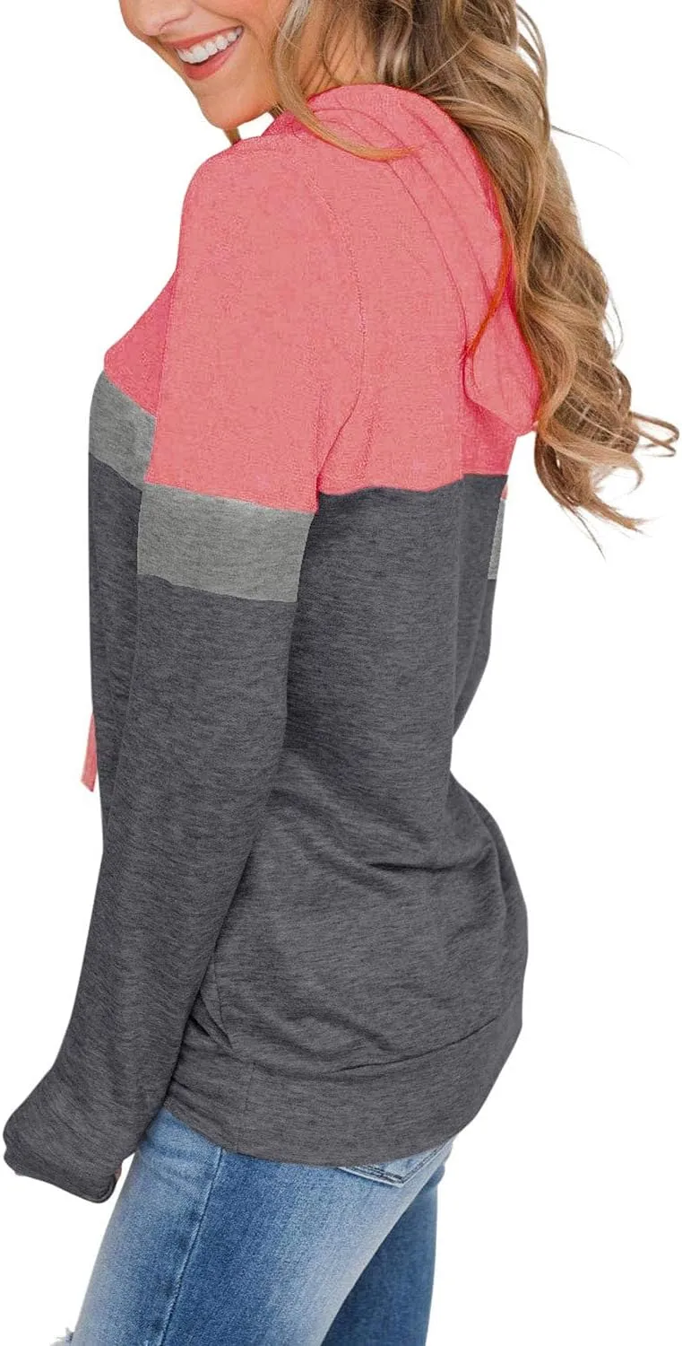 Womens Tops Ladies Tunics Casual Shirts Long Sleeve Hoodie Pullover Blouses Loose Fitting Tees Fashion Clothing Sweatshirts