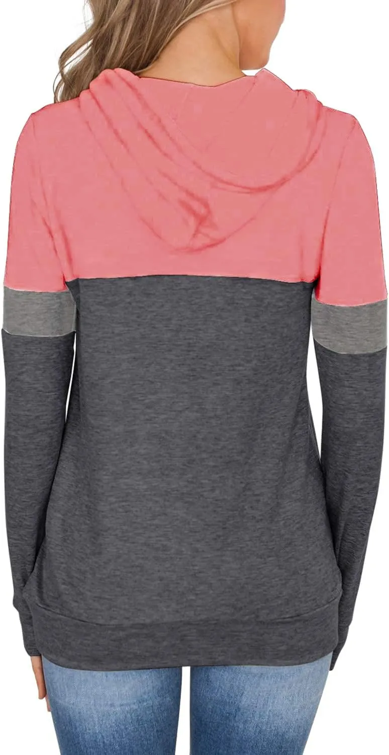 Womens Tops Ladies Tunics Casual Shirts Long Sleeve Hoodie Pullover Blouses Loose Fitting Tees Fashion Clothing Sweatshirts