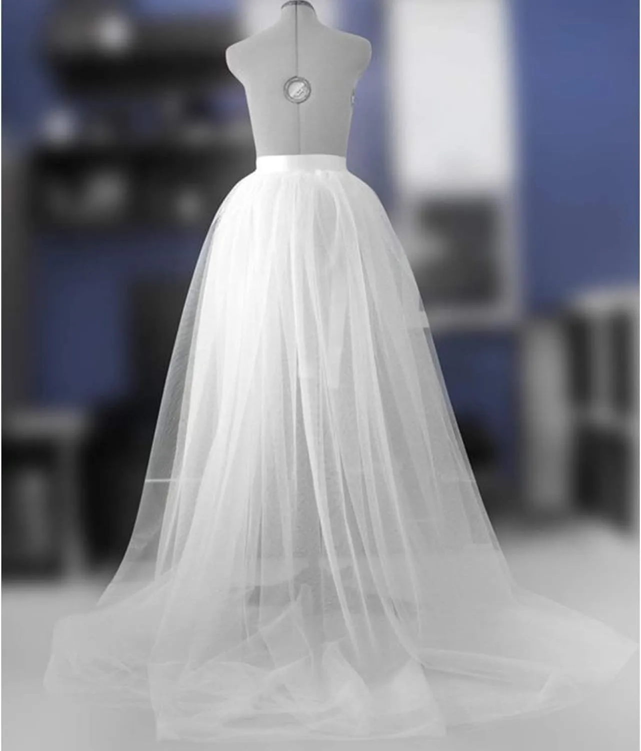 Womens Tulle Tutu High Waist Maxi Skirt Lace up Wedding Party Prom Cocktail Mesh Long Dress