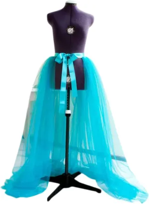 Womens Tulle Tutu High Waist Maxi Skirt Lace up Wedding Party Prom Cocktail Mesh Long Dress