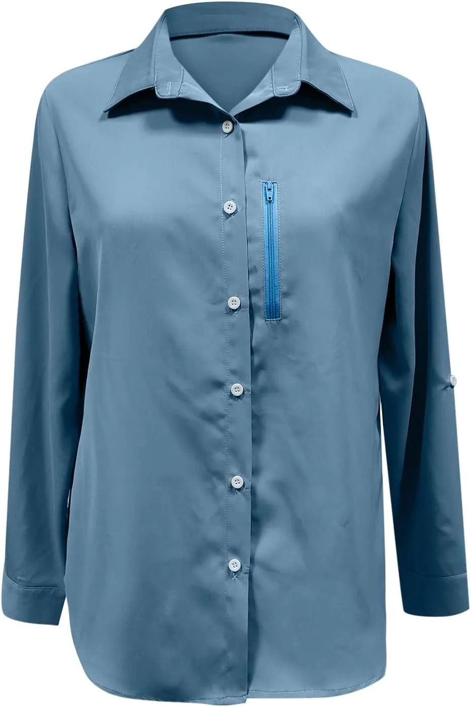 Women's UPF 50 Long Sleeve UV Sun Protection Safari Shirts Outdoor Quick Dry Sun Shirt Fishing Hiking Travel Shirts