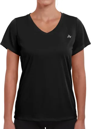 Women's UPF 50  Sun Shirts Dry Fit Athletic Running Long Sleeve T-Shirts V-Neck Performance Tee Top