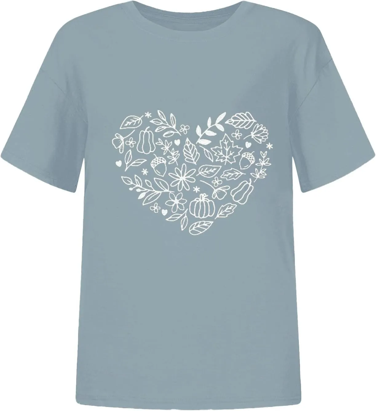 Womens Vintage Flowers T Shirt Boho Wildflower Graphic Loose Tees Cute Summer Short Sleeve Tops