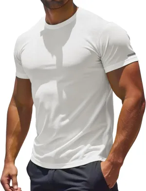 Workout Shirts Men Moisture Wicking T-Shirt Quick Dry Running Short Sleeve Gym Performance Active Tee Athletic Fit Workout Shirts Men Moisture Wicking T-Shirt Quick Dry Running Short Sleeve Gym Performance Active Tee Athletic Fit