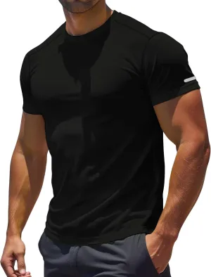 Workout Shirts Men Moisture Wicking T-Shirt Quick Dry Running Short Sleeve Gym Performance Active Tee Athletic Fit Workout Shirts Men Moisture Wicking T-Shirt Quick Dry Running Short Sleeve Gym Performance Active Tee Athletic Fit
