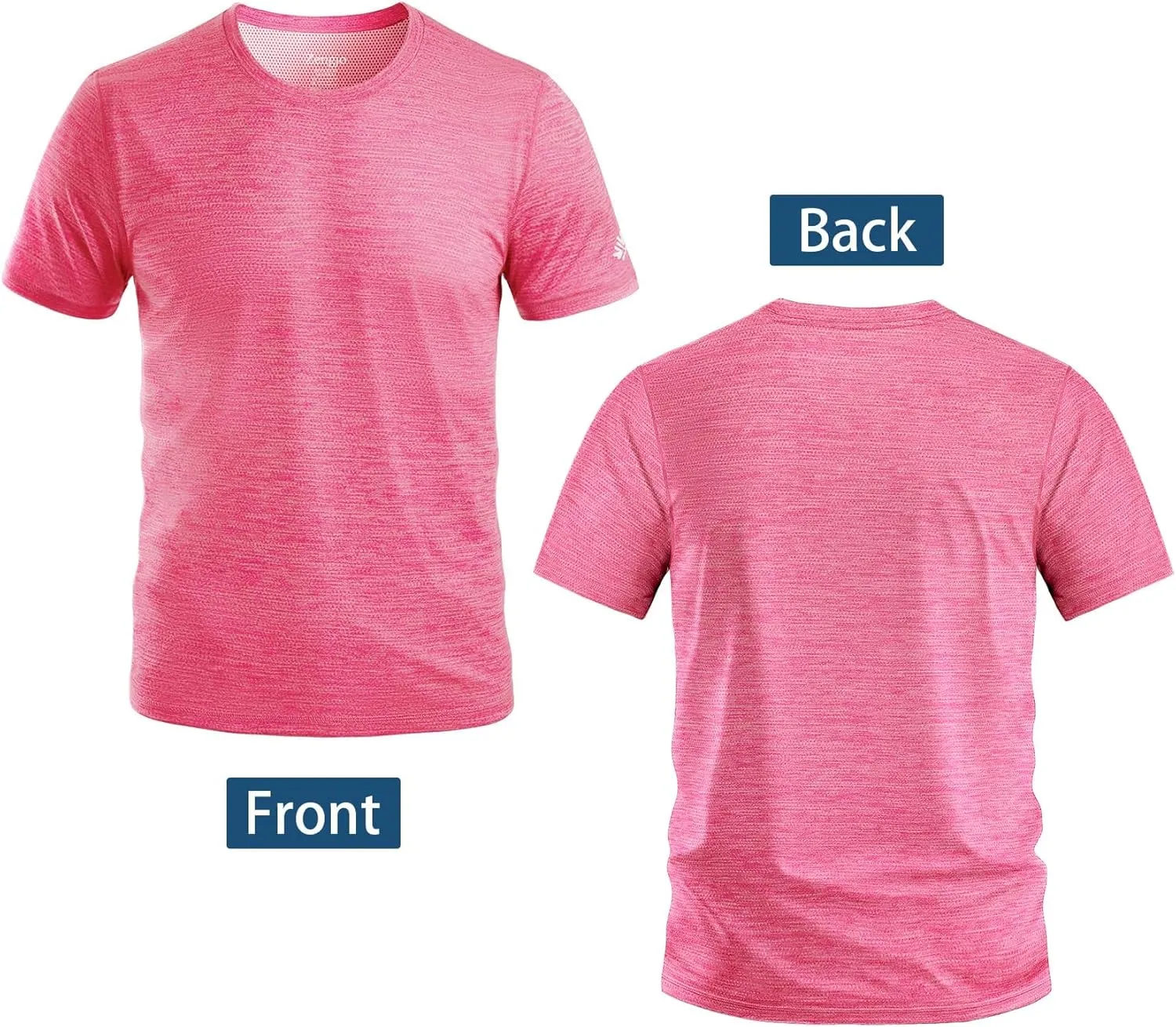 Zengjo Athletic Shirts for Men Quick Dry Short Sleeve Running Workout Gym T-Shirts Moisture Wicking Crewneck Tee