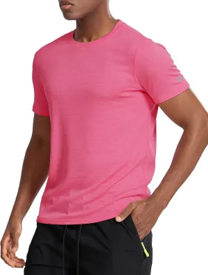 Zengjo Athletic Shirts for Men Quick Dry Short Sleeve Running Workout Gym T-Shirts Moisture Wicking Crewneck Tee